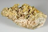 Lustrous, Yellow Apatite Crystals on Feldspar - Morocco #185476-2